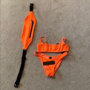 Triangl orange bikini